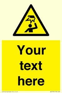 Custom warning overhead obstacle